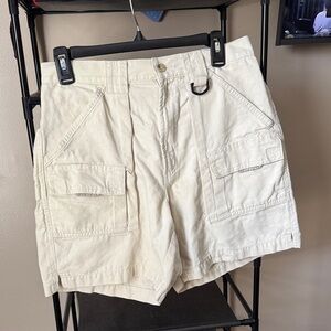 Columbia Cream Cargo Utility Shorts
